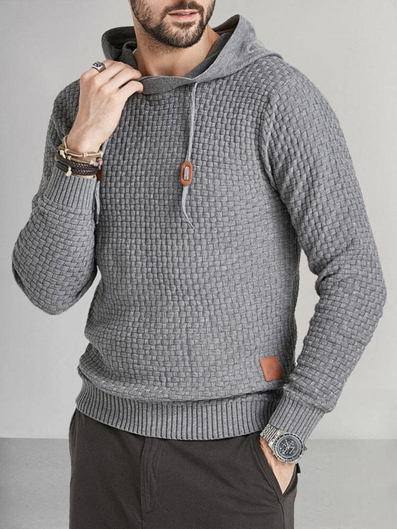 Casual Style Pullovers HoodedSoft Knit Hoodie