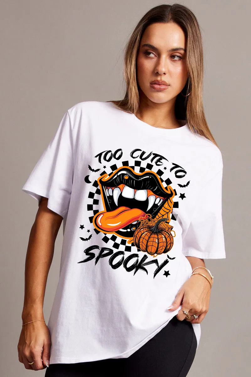 Women's Pumpkin Combination Printed T-shirt