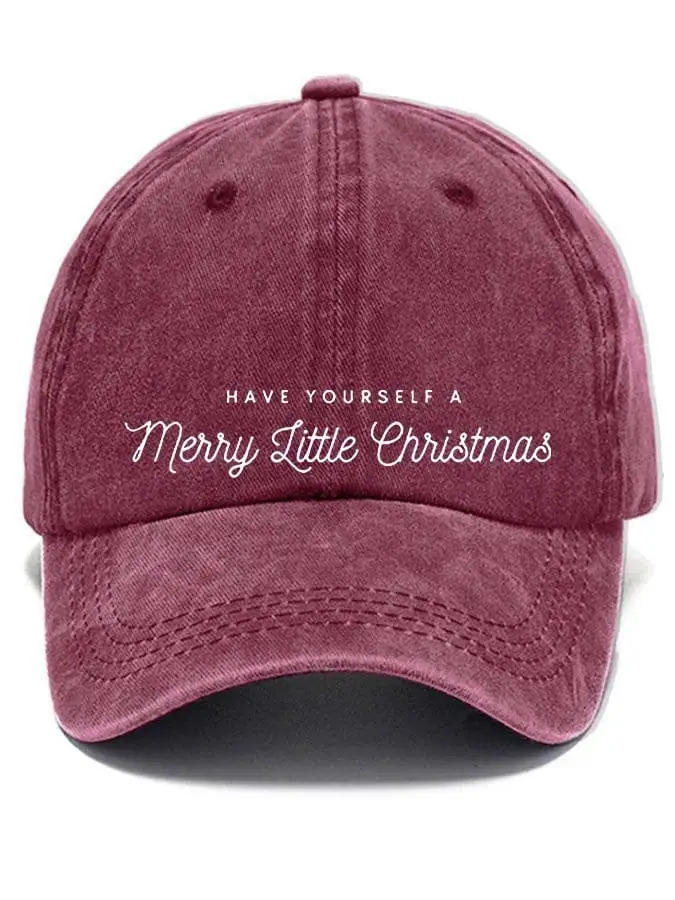 Women's Casual Have Yourself A Merry Little Christmas Print Baseball Cap