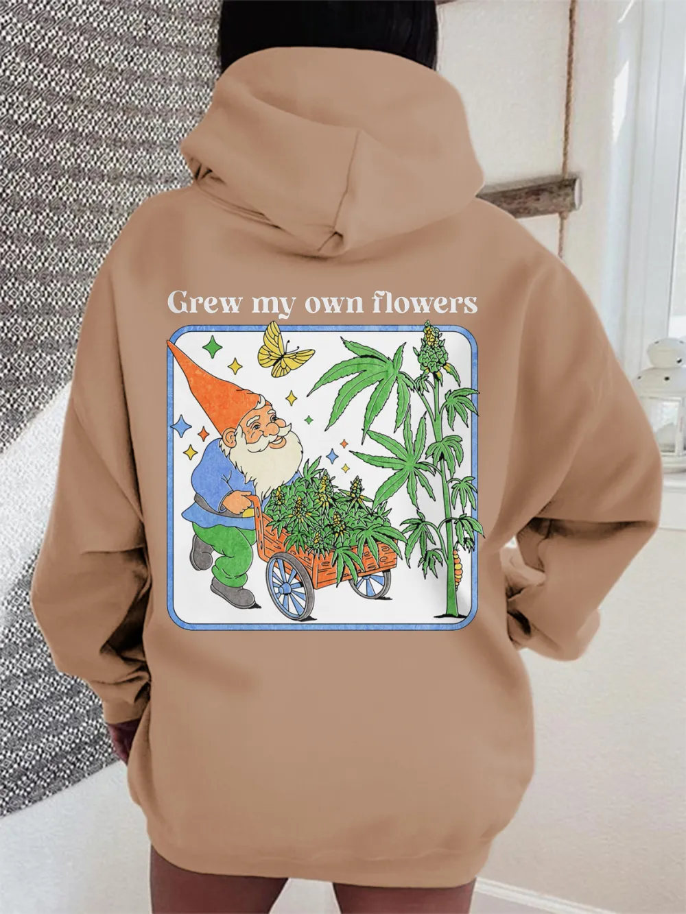 Grew My Own Flower Funny Pattern Hoodie