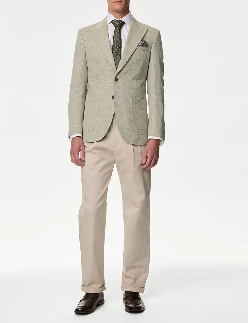 Linen Blend Textured Blazer