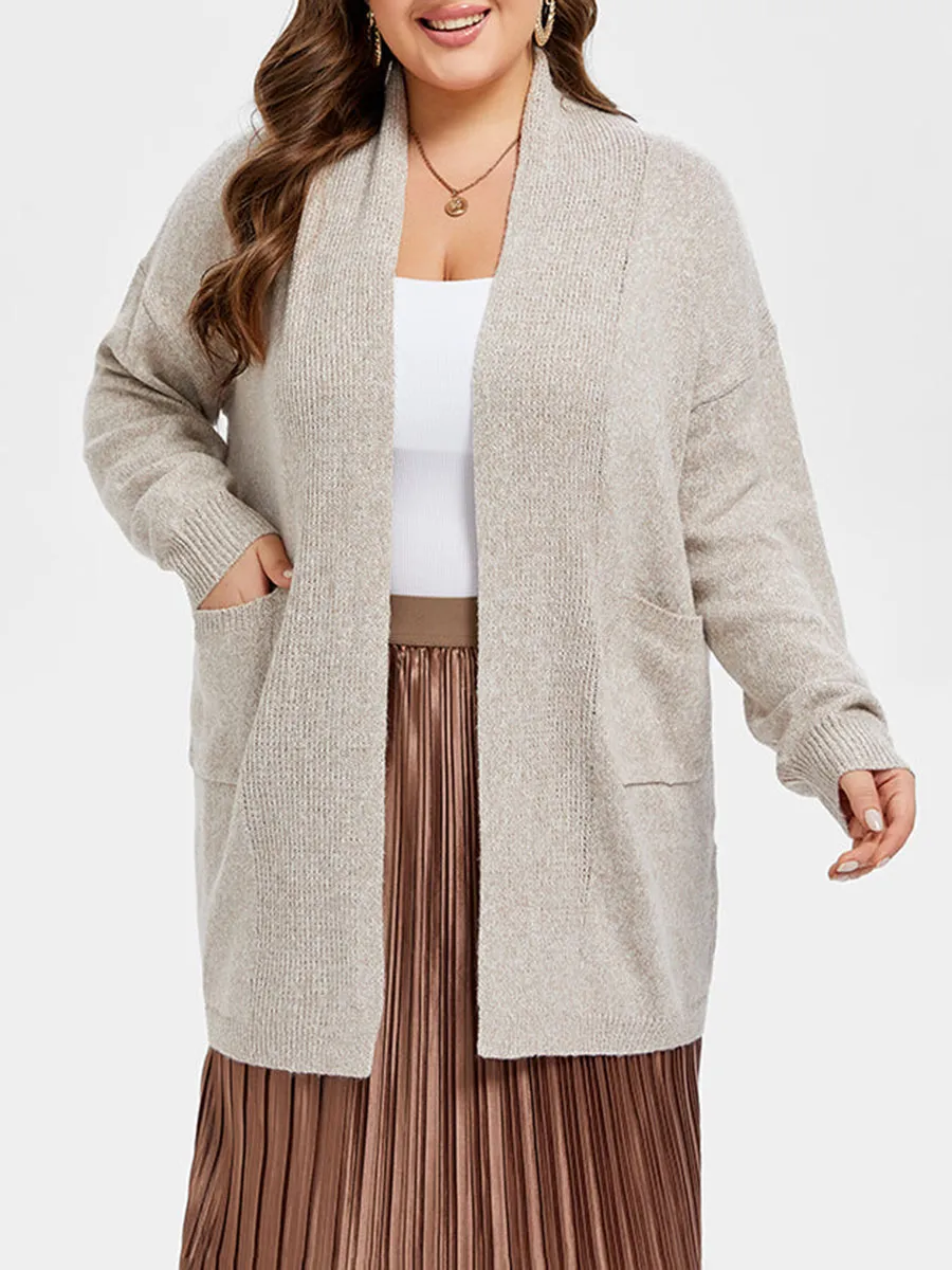 Shawl Collar Dual Pocket Cardigan