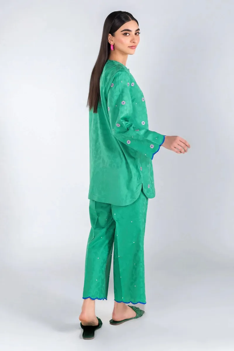 2 Piece Kurta | Embroidered & Pants | Great Green