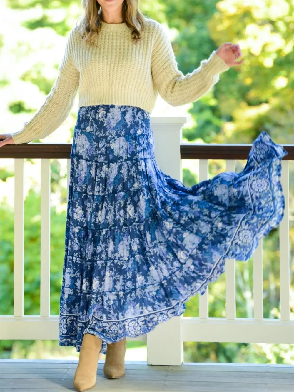 SundanceMaxi Skirt Enlish blue