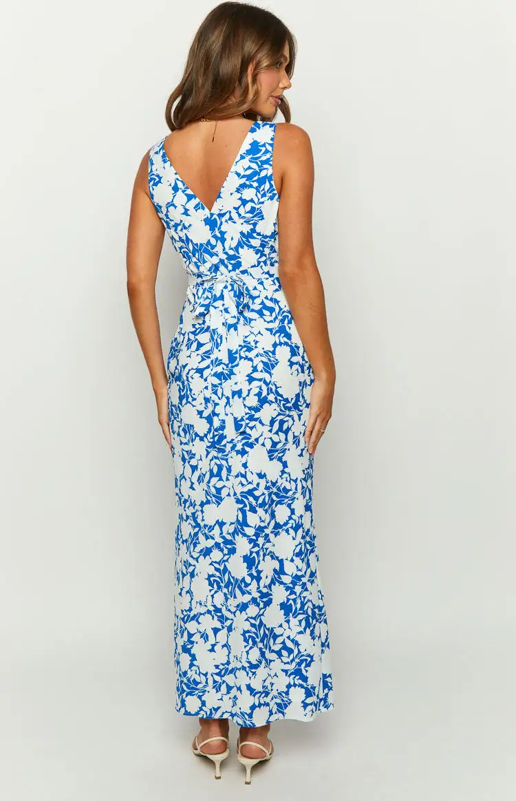 Verlaine Blue Floral Maxi Dress