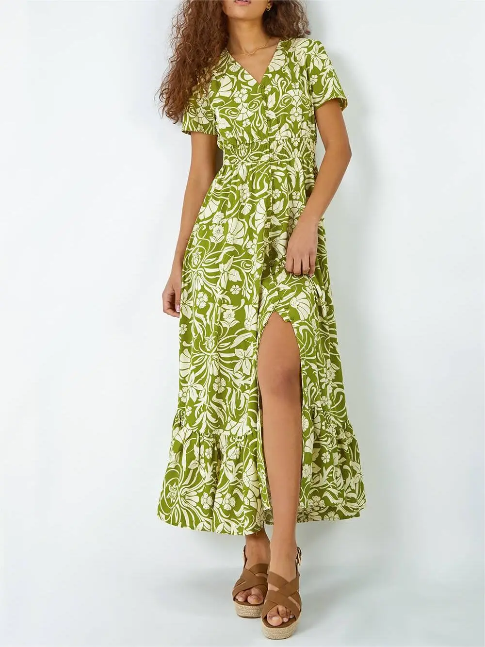 Mustard Green Resort Dress