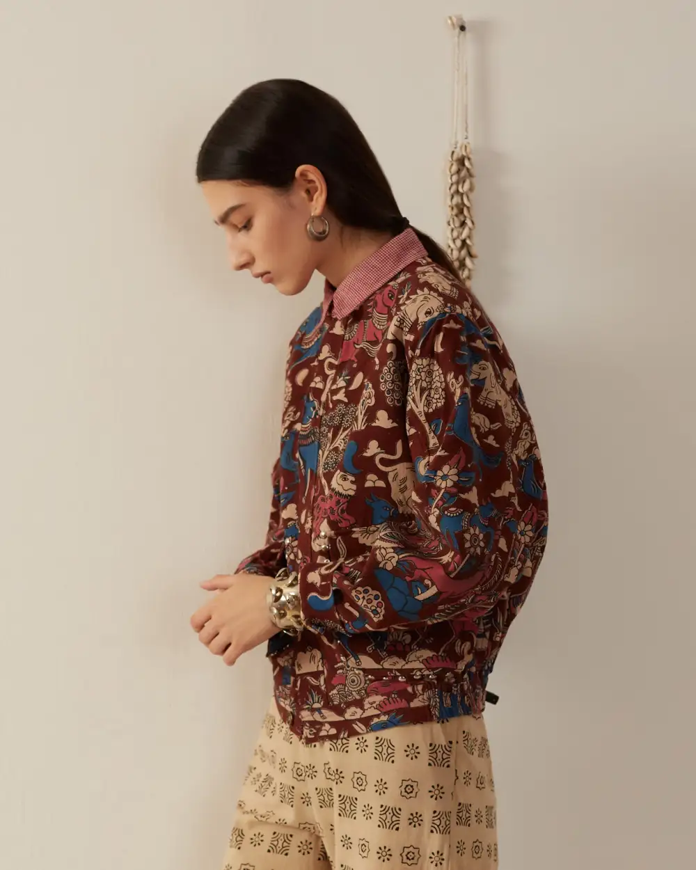 Lucky Coffee Kalamkari Jacket