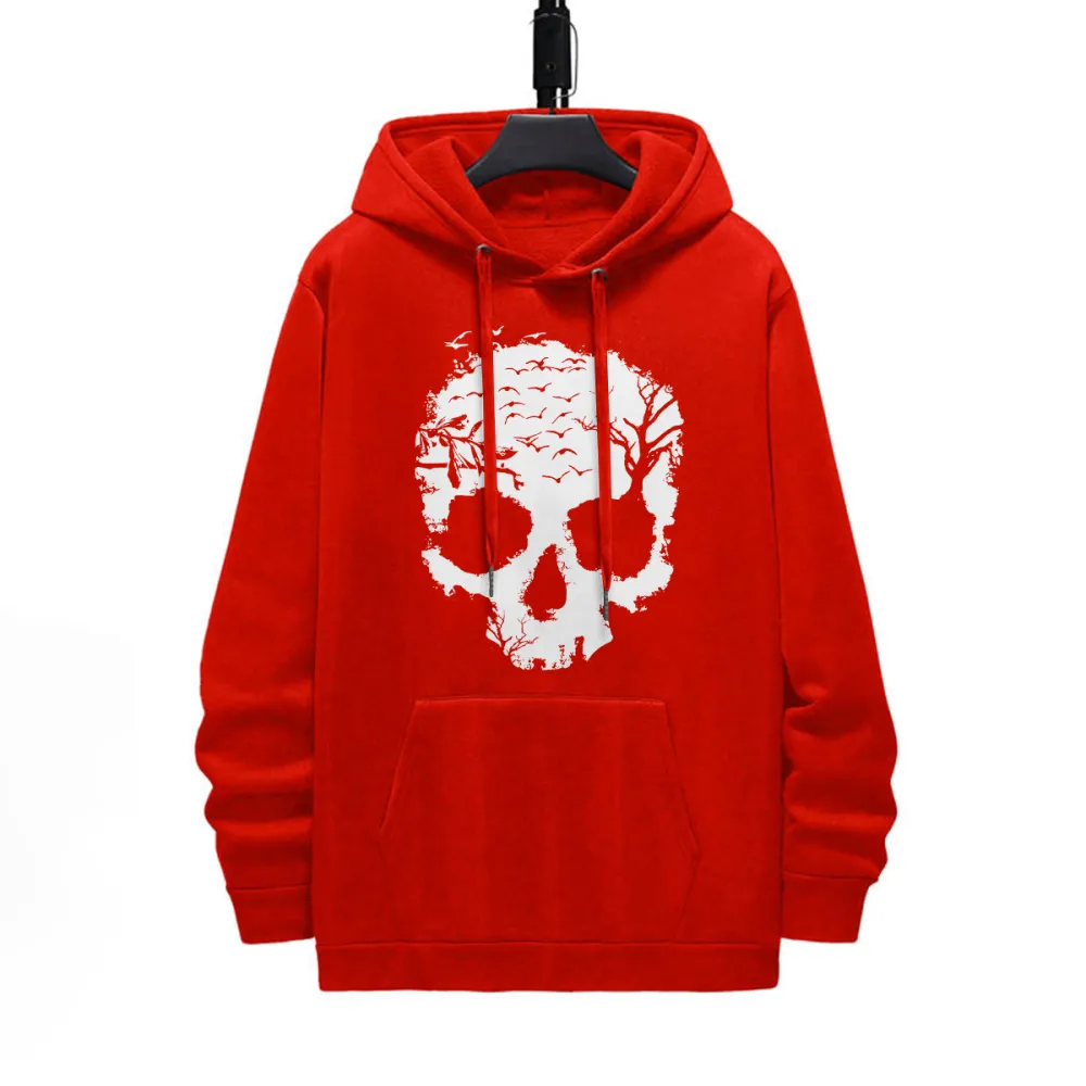 SKULL FOREST DESIGNED PATTERN PRINTED HOODIE