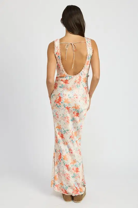 FLORAL MERMAID MAXI DRESS