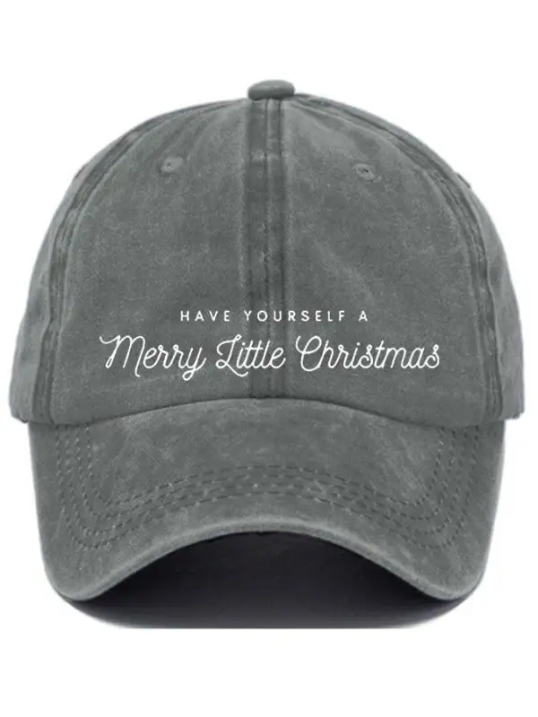 Women's Casual Have Yourself A Merry Little Christmas Print Baseball Cap