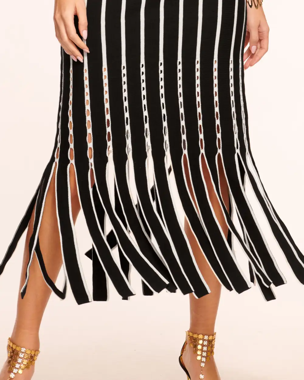 Frida Fringe Knit Midi Dress