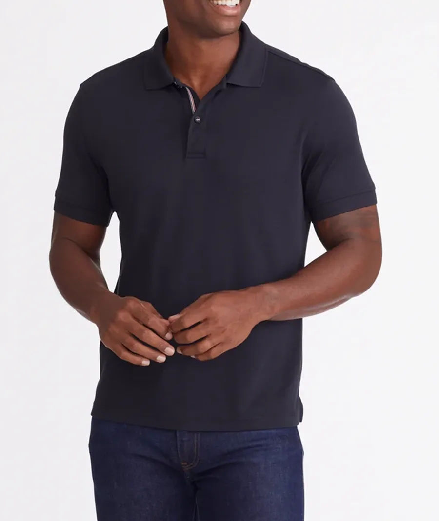 Black Button Polo