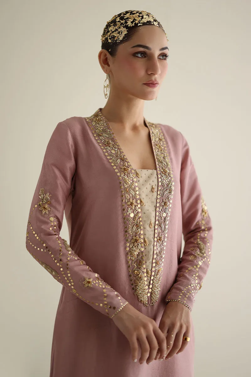 Embellished raw silk sets