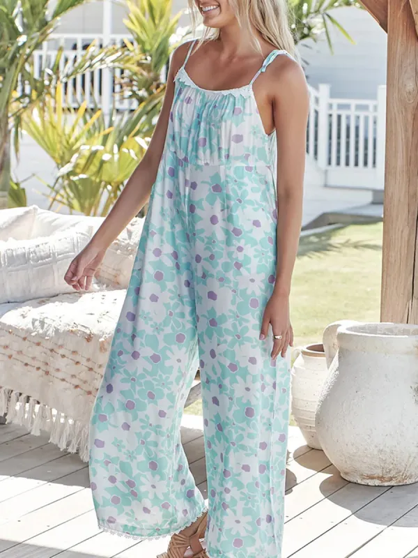 Floral camisole jumpsuit