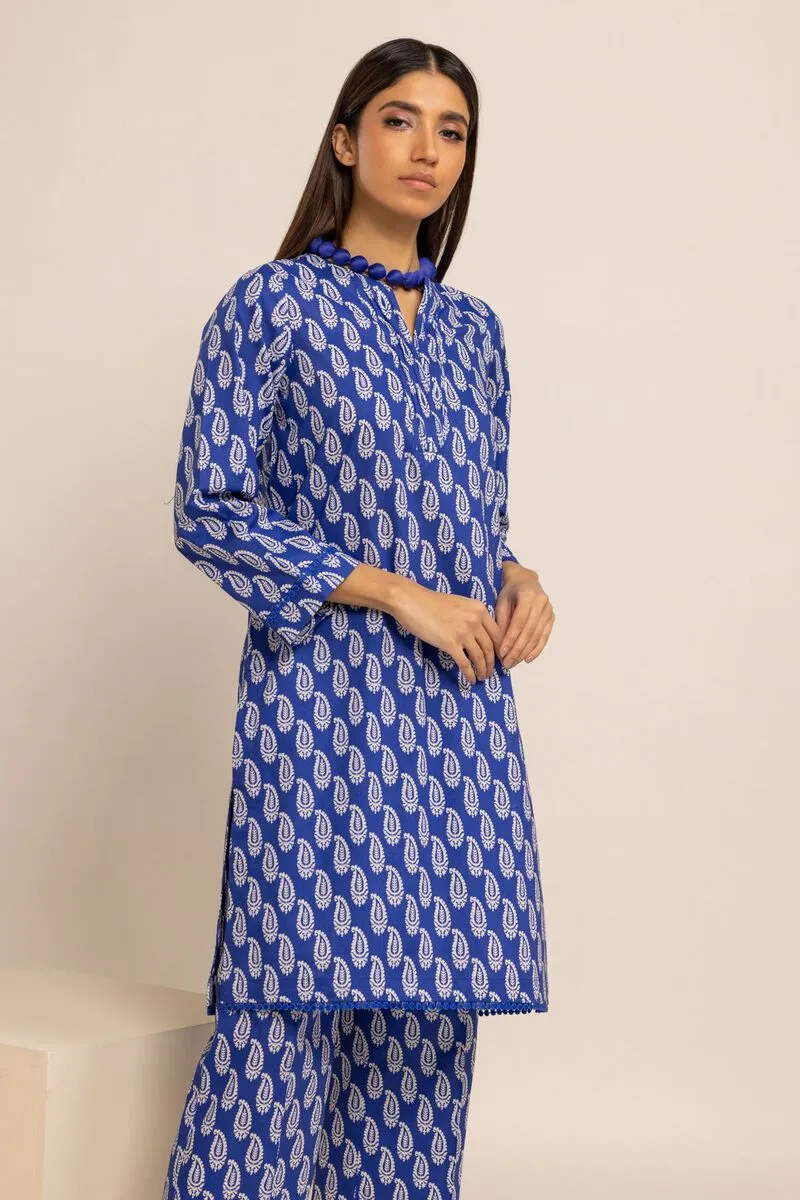 2 Piece | Kurta & Pants | Color Navy Blue