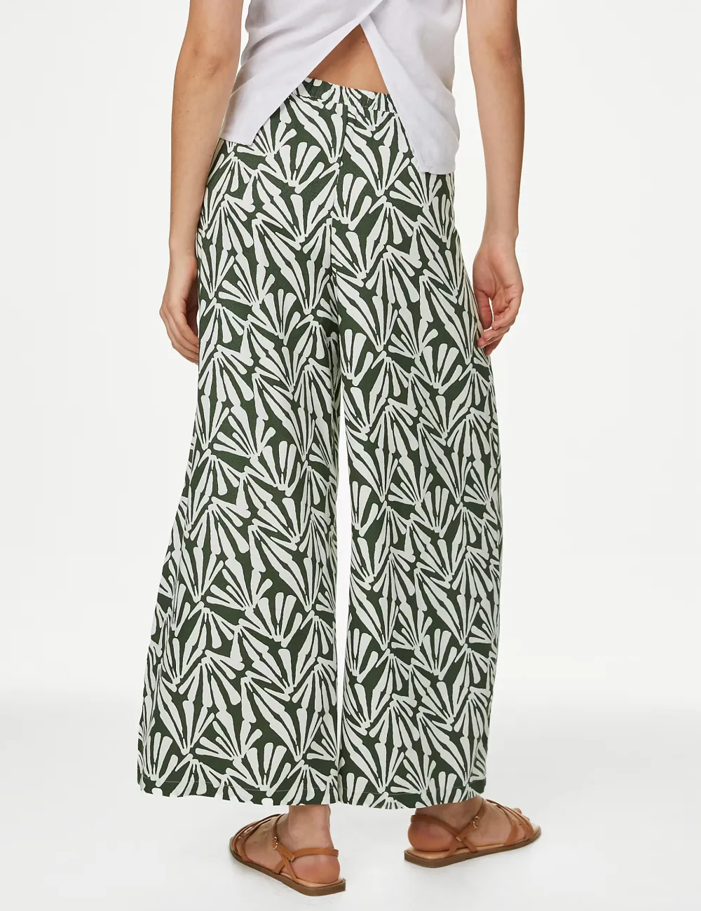 Casual Plants Printed Pants