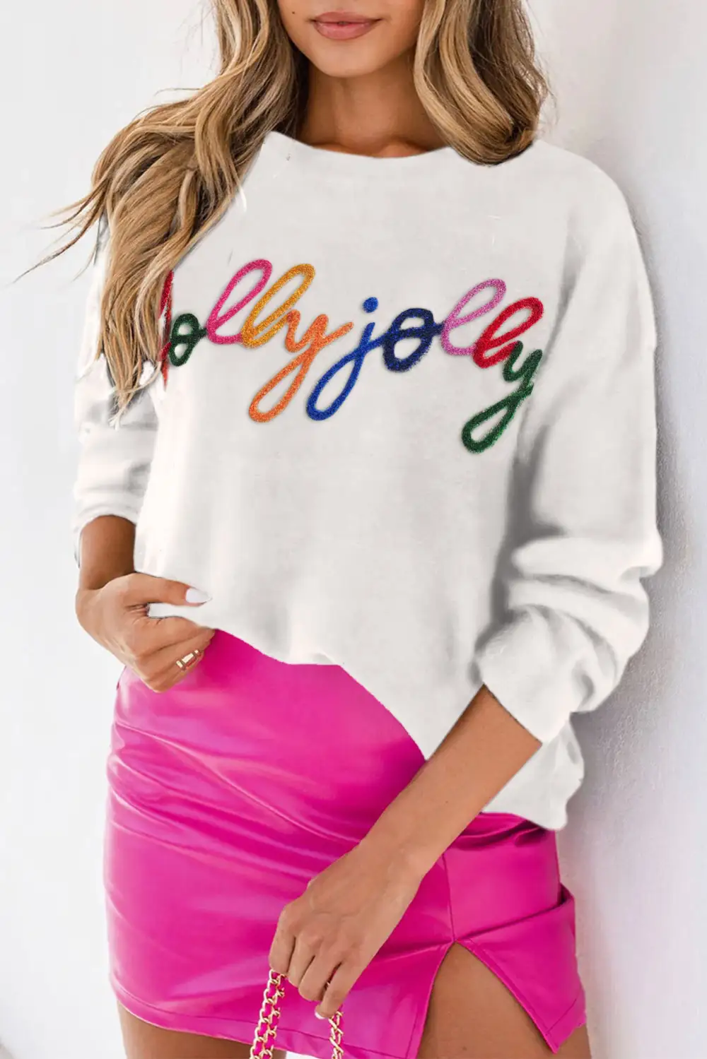 Holly Jolly Round Neck Casual Sweater