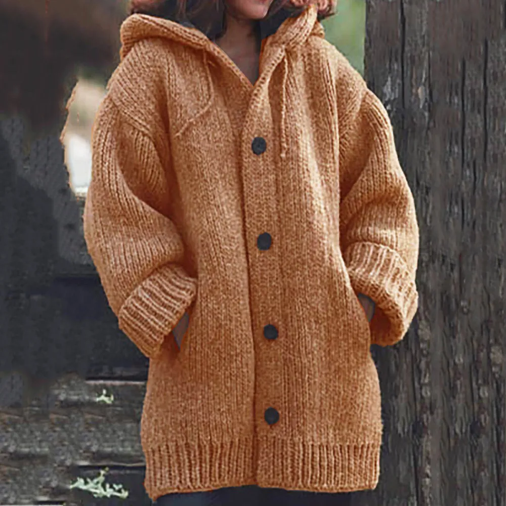 Casual Hooded Sweater Coat