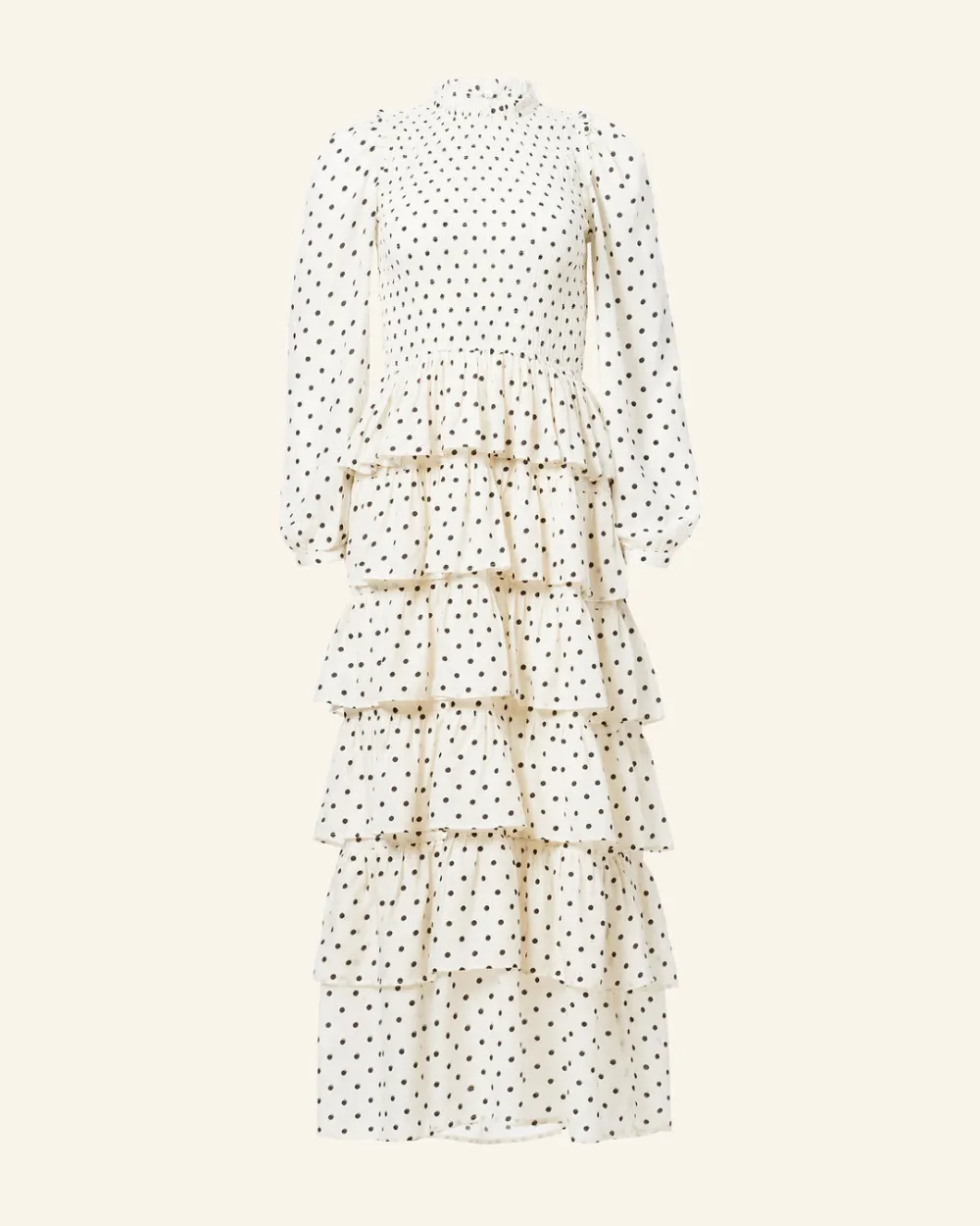 Shelby Cream Dot Smocked Dress