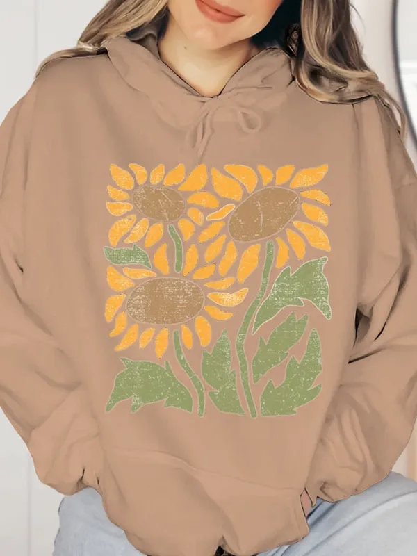 Flowers Pattern Hoodie