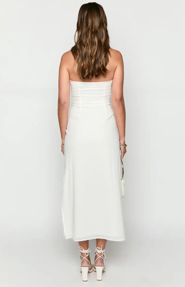 Vanity White Strapless Maxi Dress