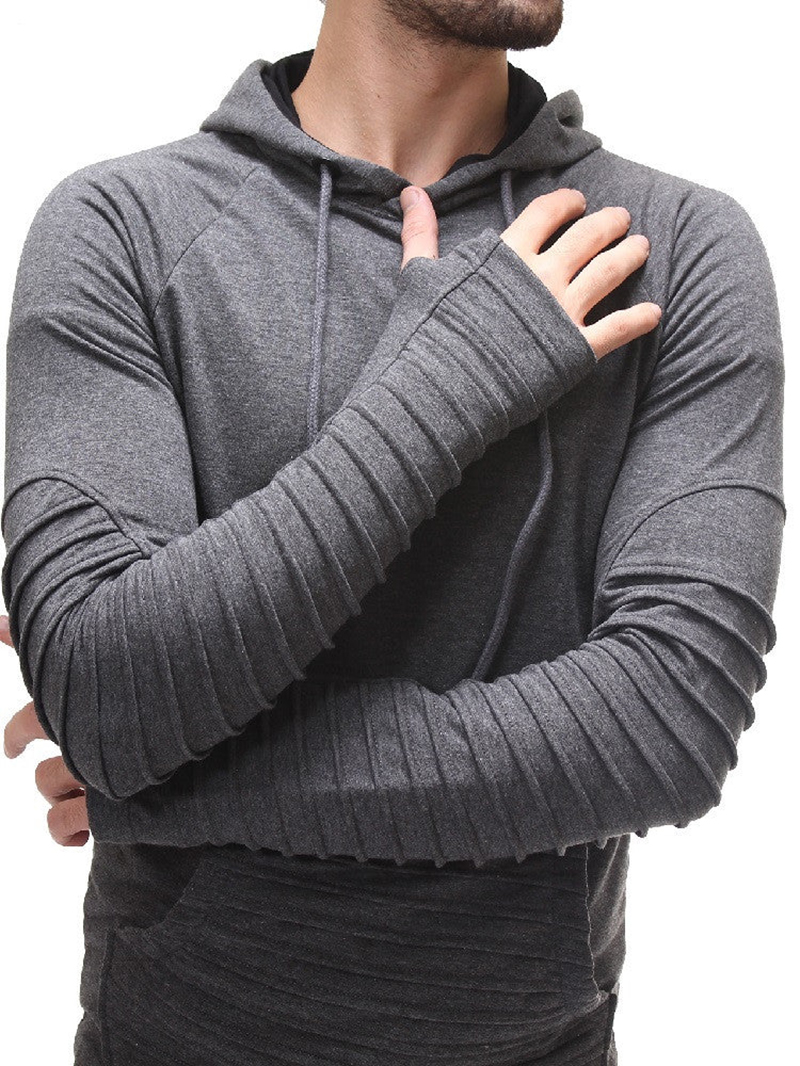 Men's Fashion Ribbed Hoodie