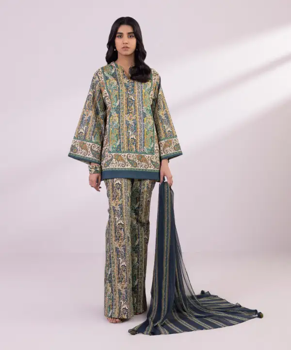 3 Piece - Printed Lawn Suit