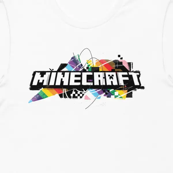 Minecraft Rainbow Logo Adult Unisex T-Shirt