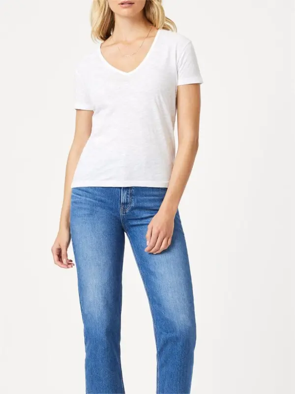 V-Neck WhiteT-Shirt