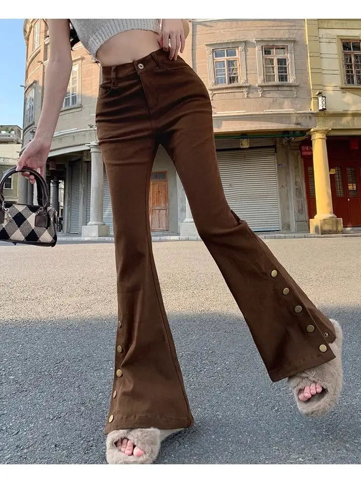 Vintage Coffee Brown Micro-la Jeans