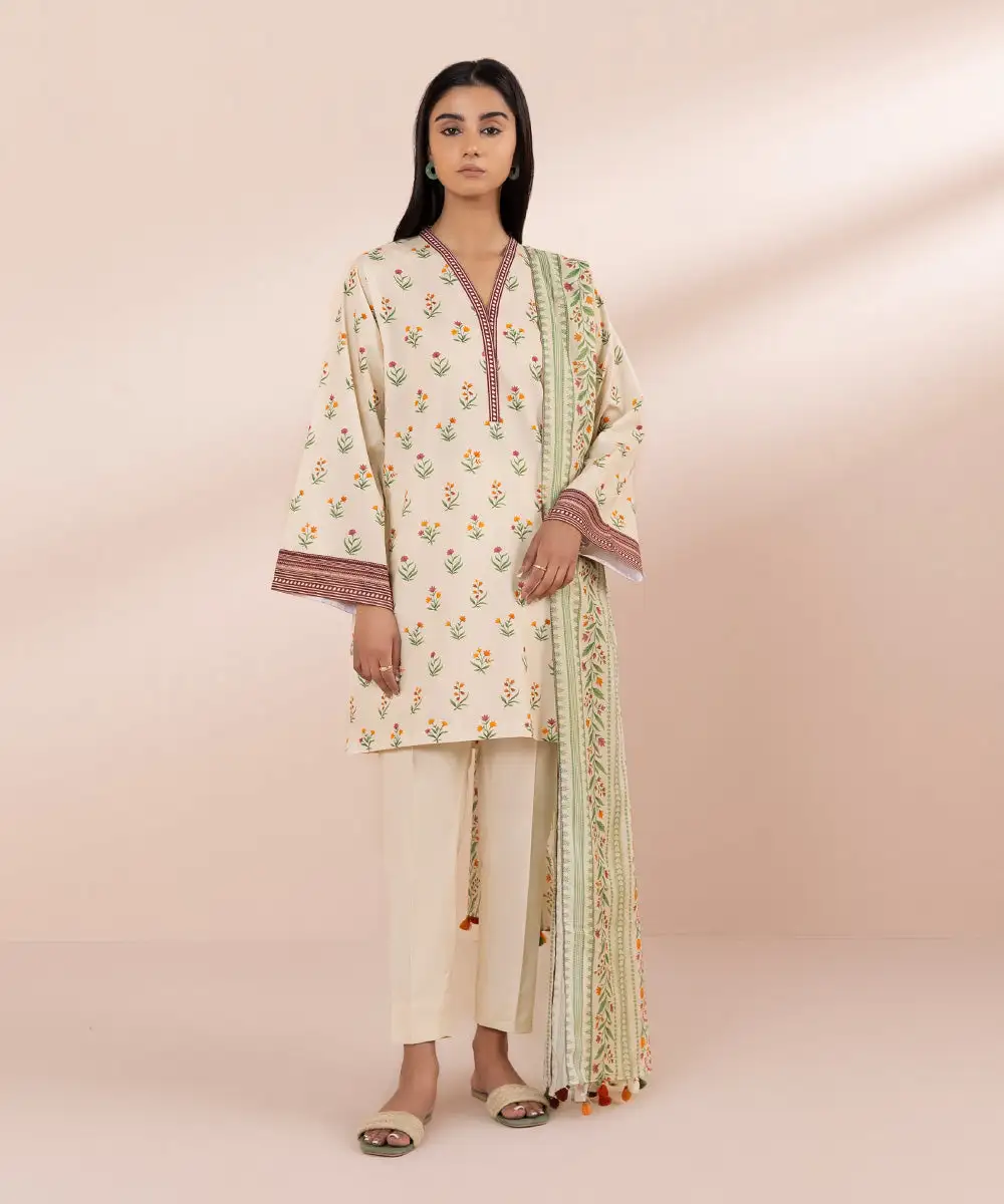 3 Piece - Printed Lawn Suit