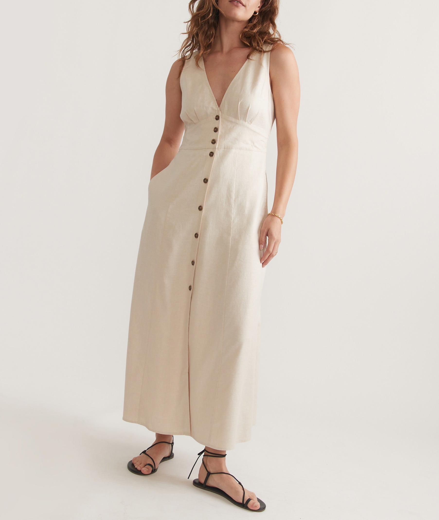 Antique White Camila Maxi Dress