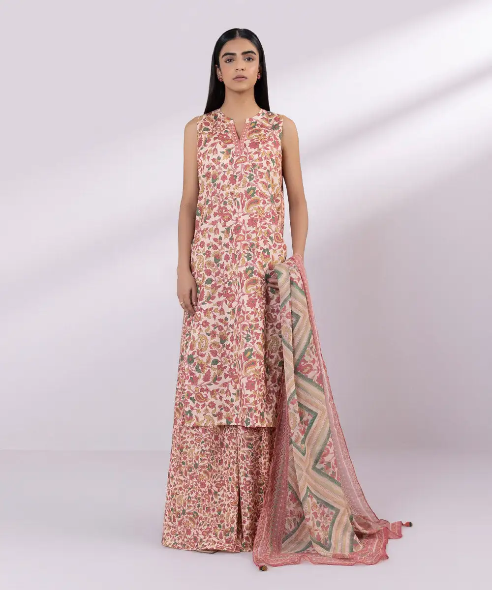 3 Piece - Printed Lawn Suit