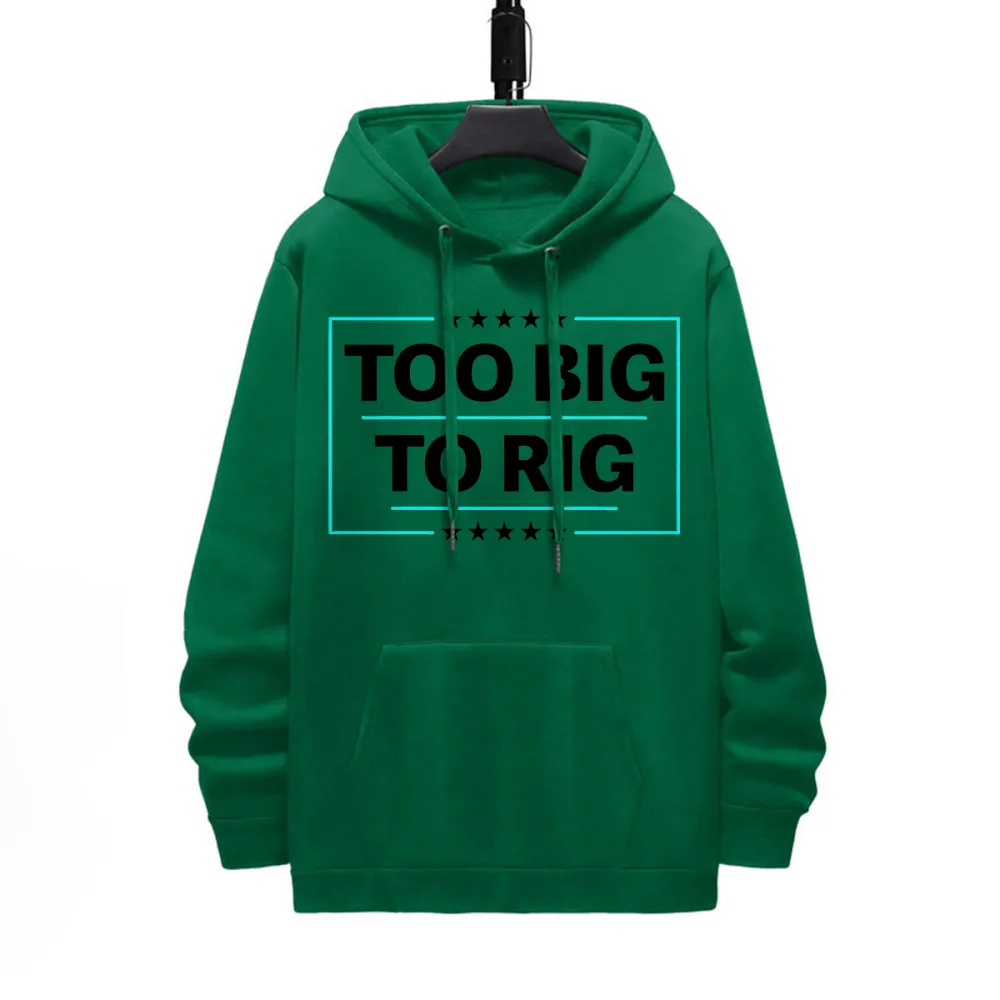 TOO BIG TOO RIG PATTERN PRINTED HOODIE