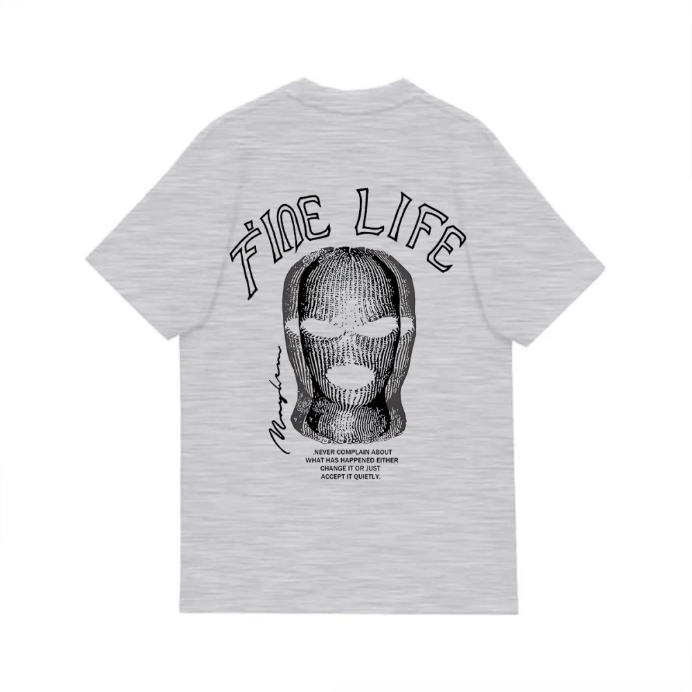 FINE LIFE DESIGNED PATTERN PRINTED TEE