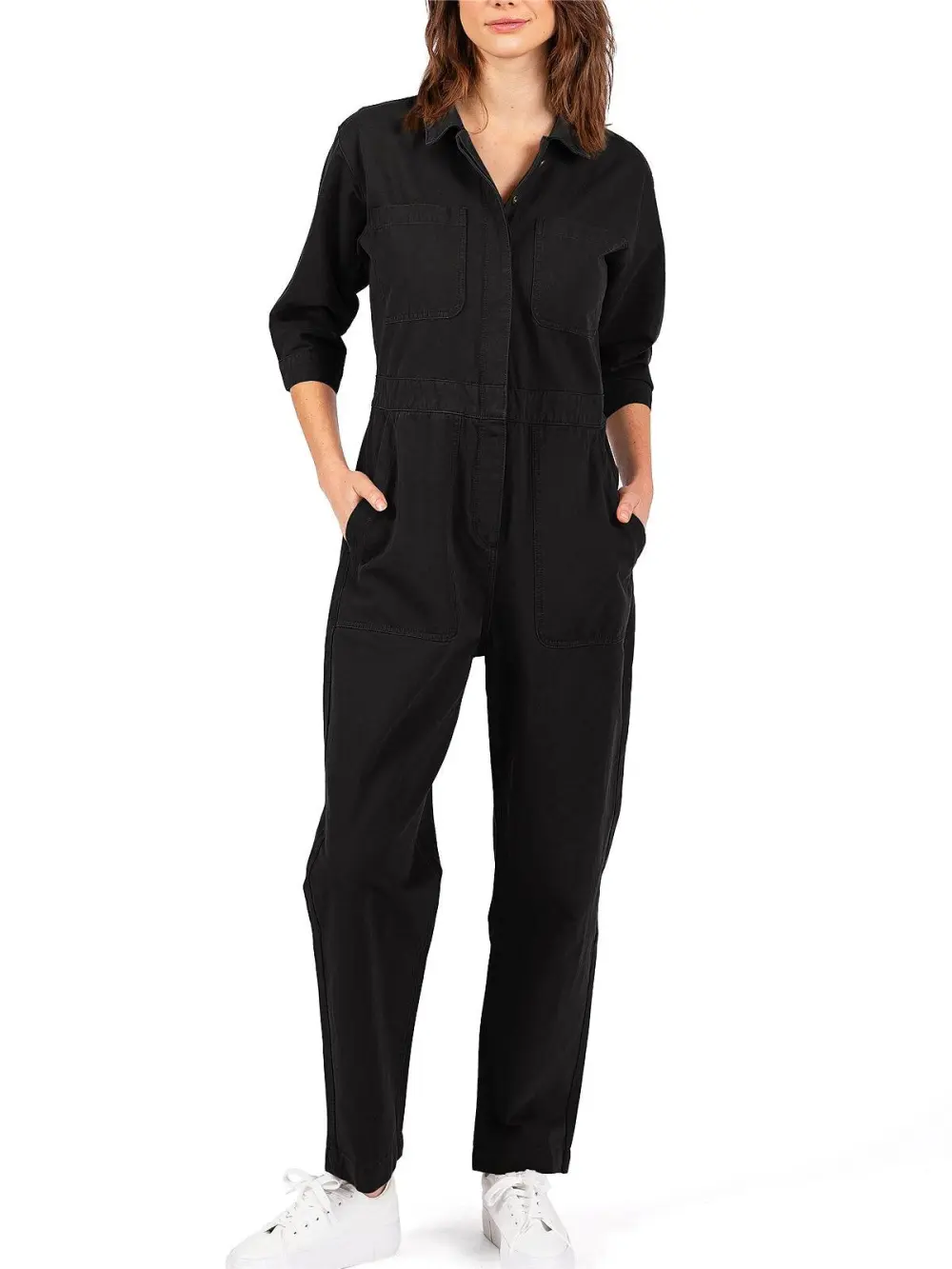 Lana Roux Coverall Aviator Jumpsuit