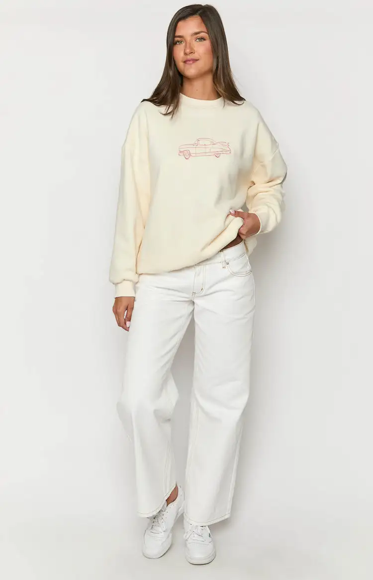 Elodie Cream Crew Neck Sweater