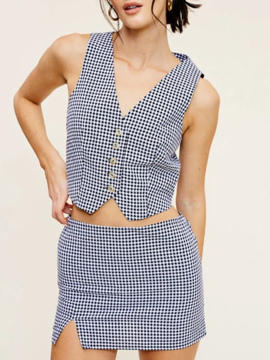 Gigi Gingham Vest