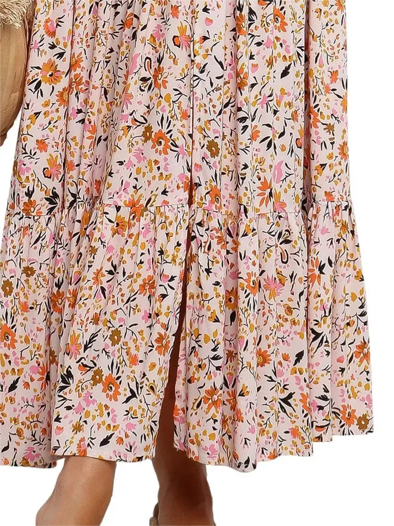 Women's Floral V-Neck Dress