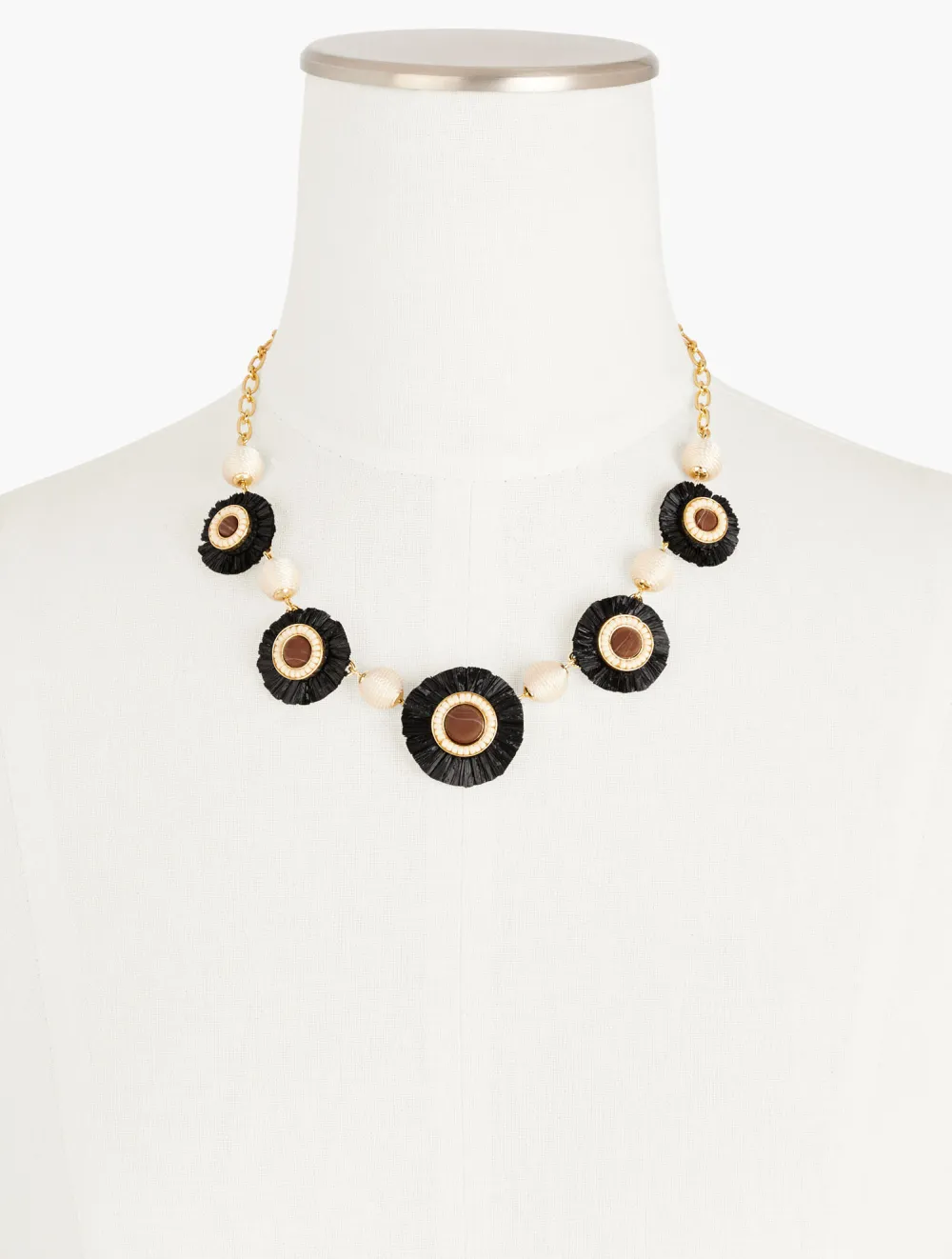 Raffia Burst Statement Necklace