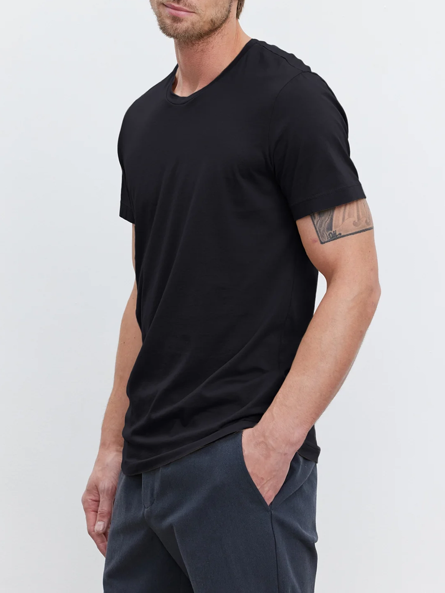 Men'S Fashion Round Neck Cotton T-Shirt