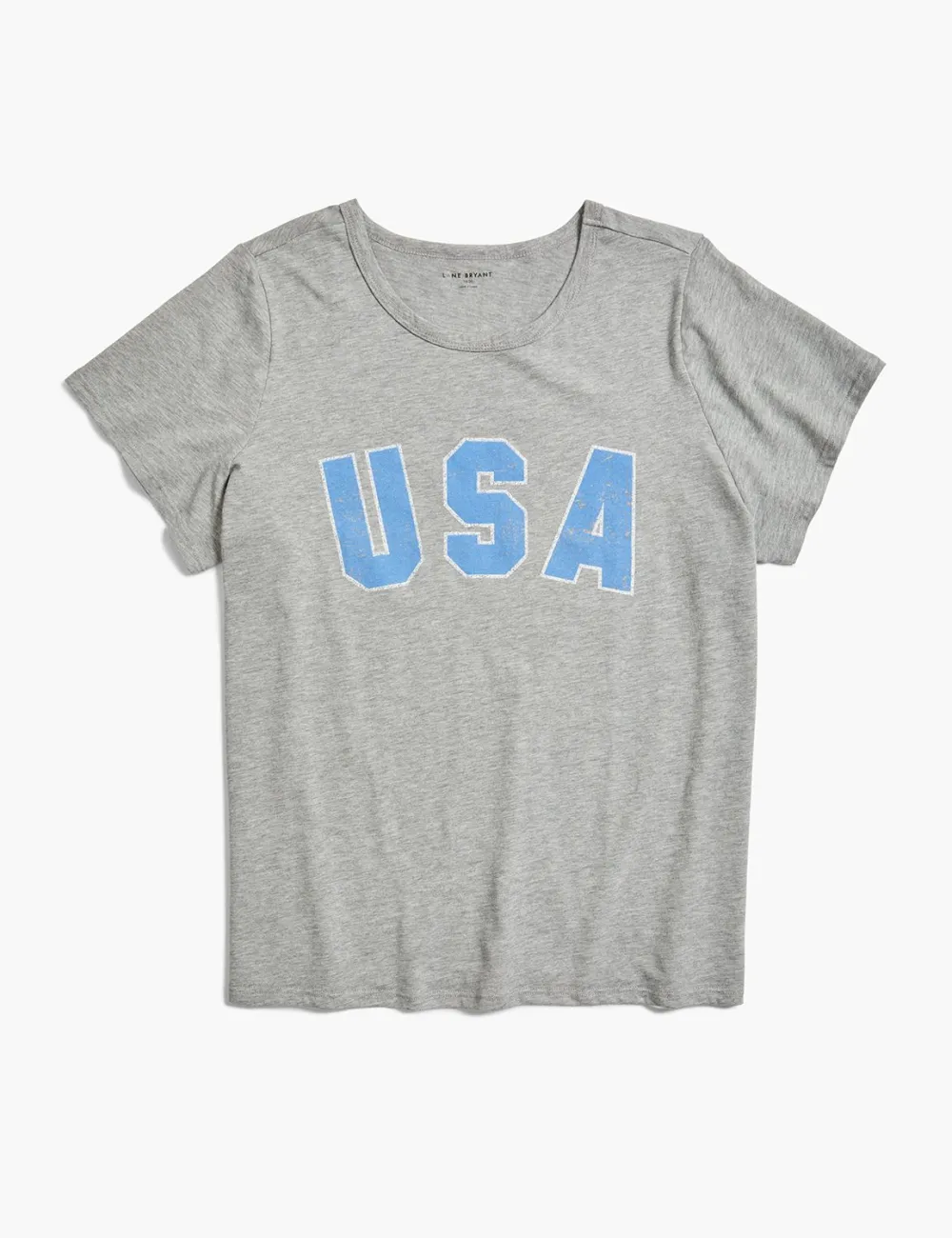 Modern Crew-Neck USA Graphic Ringer Tee