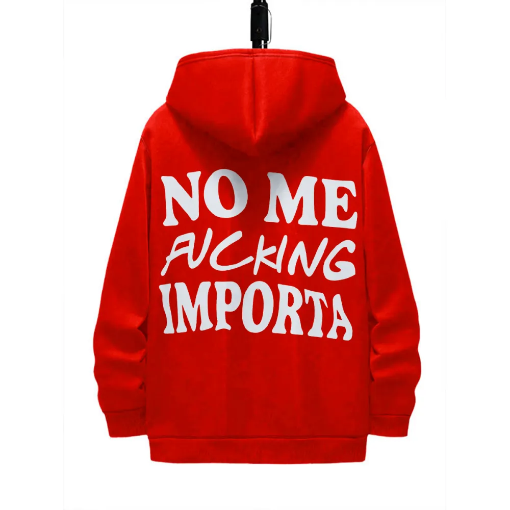 NO ME FUCKING IMPORTA DESIGNED PATTERN PRINTED HOODIE