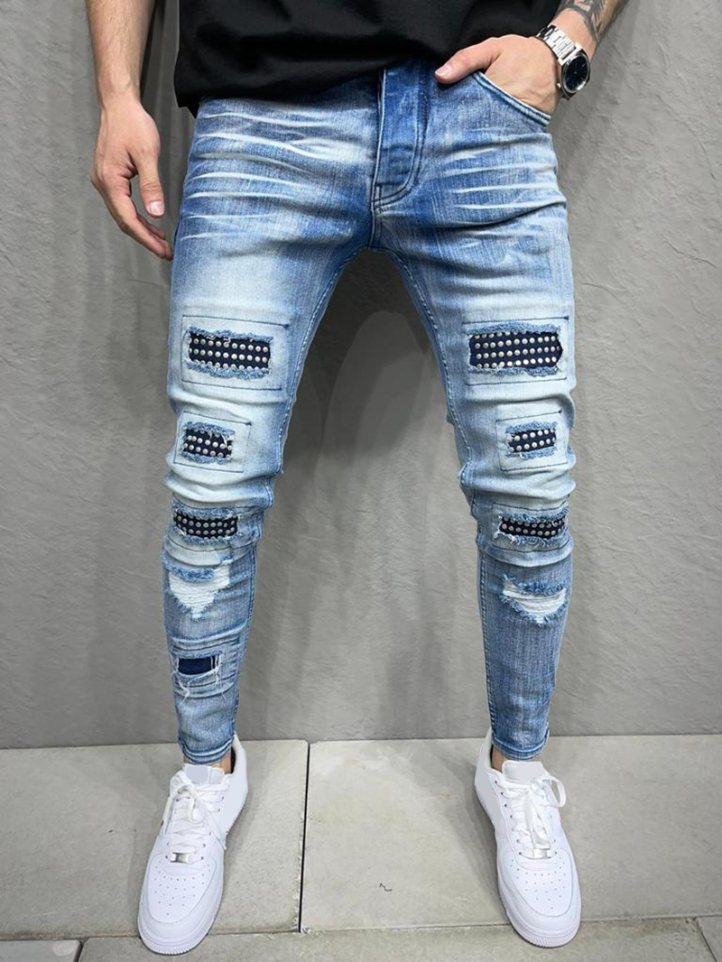 Men's tight cropped jeans