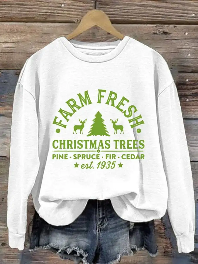 Women's Christmas Print Casual Sweatshirt