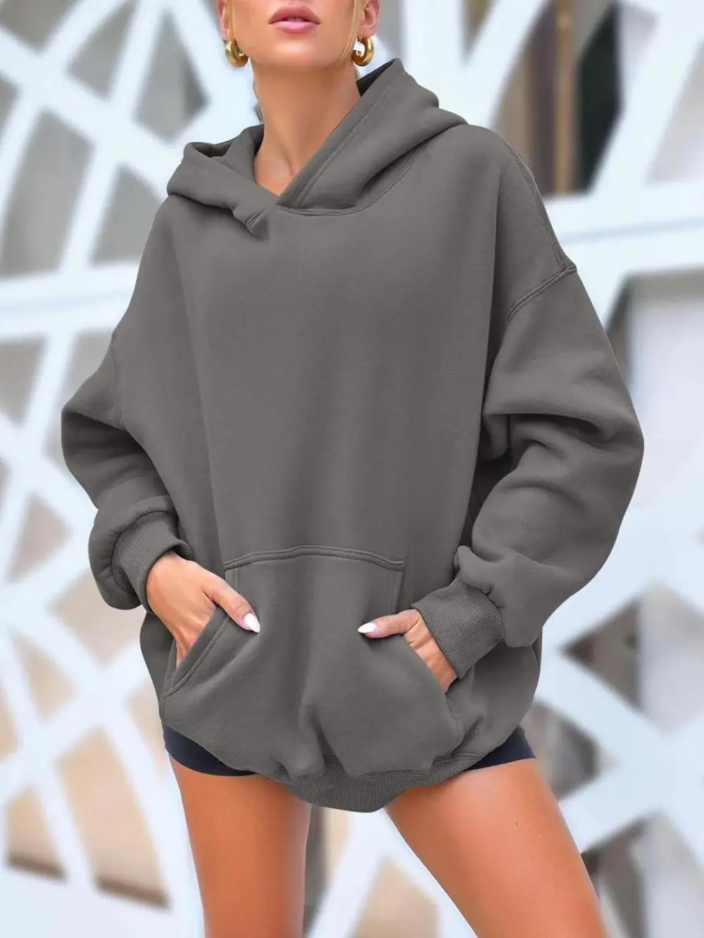 Womens Oversized Hoodies Fleece Sweatshirts Long Sleeve Sweaters Pullover Fall Clothes with Pocket