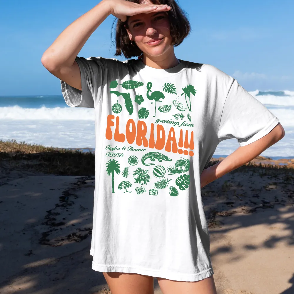 Women's Florida!!! Crew Neck Tee