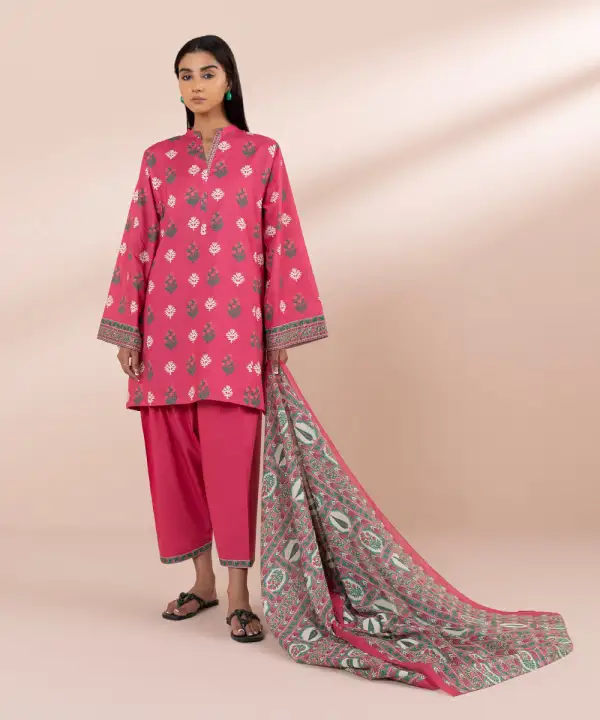 3 Piece - Printed Lawn Suit