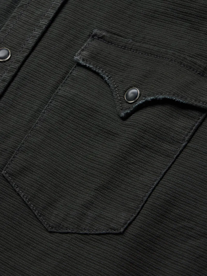 Charcoal Corded Denim Shirt