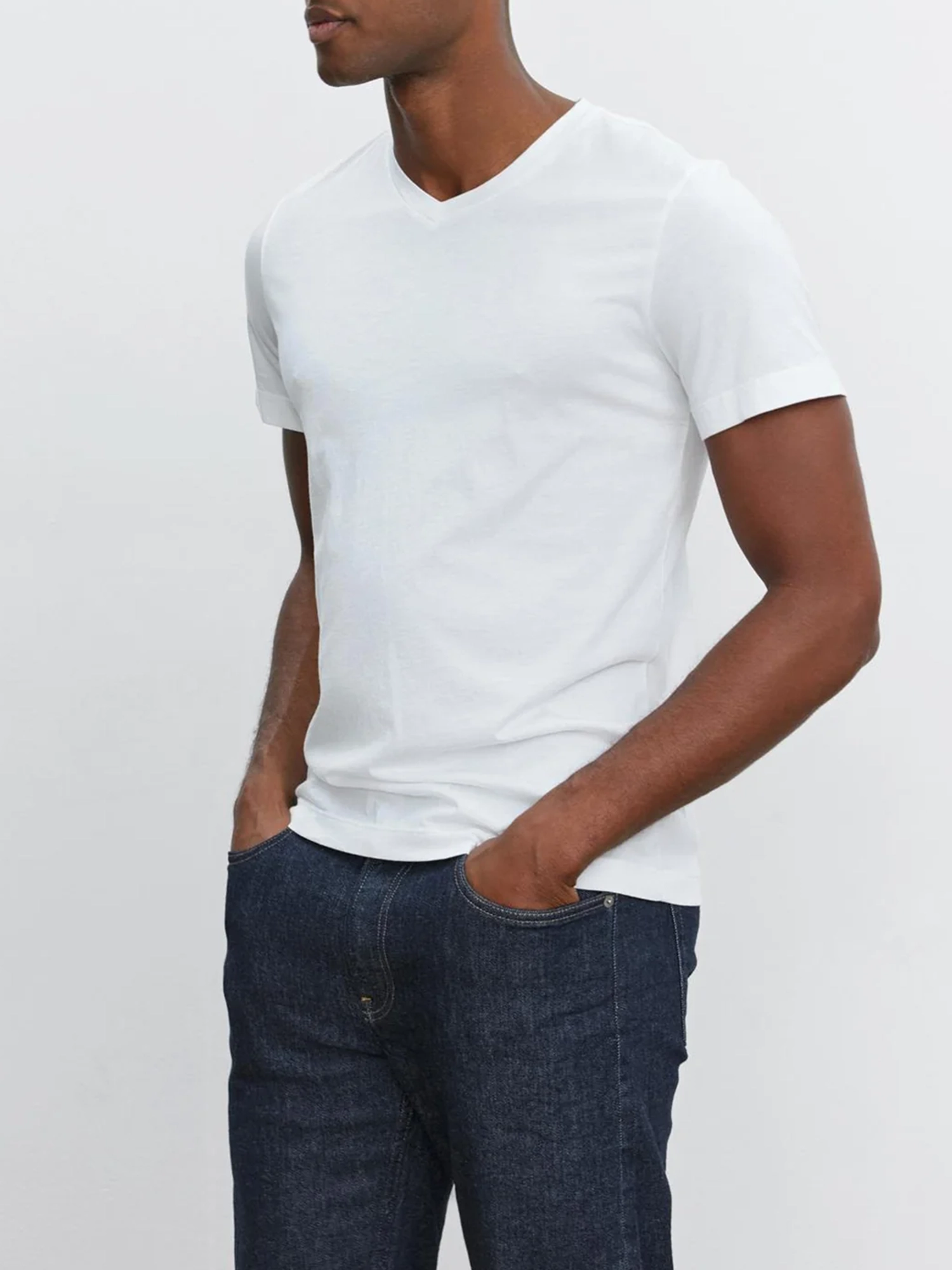 Men'S Fashion Cotton V-Neck T-Shirt